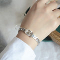 Saylor — Silver-Tone Herringbone Chain Bracelet
